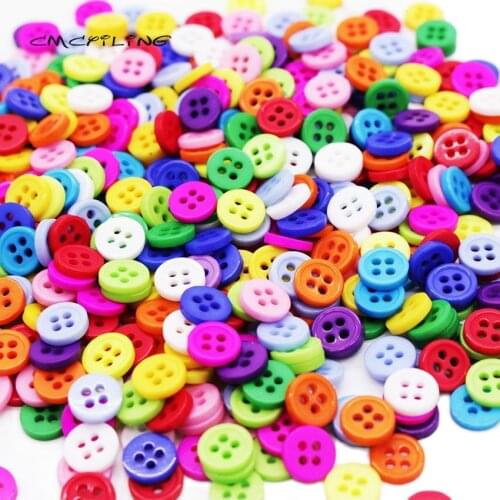 CMCYILING 4 Holes Resin Buttons For Scrapbooking Small Buttons Round Decorative Buttons For Sewing Craft Children Botones 500Pcs