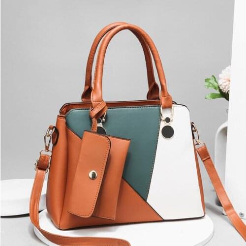 Multi-Color Stitching Womens Bags New Large-Capacity Ladies Handbags Fashion Lady Shoulder Bags Luxury Ladies Composite Bag