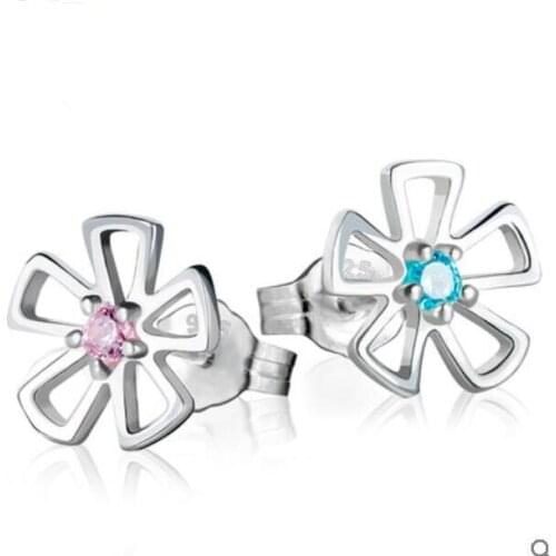 Re:Life in a different world Anime Cartoon Cosplay Man Woman Cute silver Earrings*1 Rem Ram Cos pink blue earrings