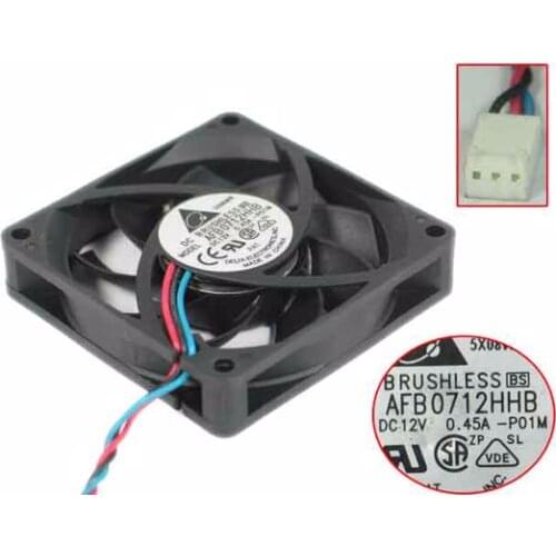 Delta Electronics AFB0712HHB P01M DC 12V 0.45A 70x70x15mm Server Cooling Fan