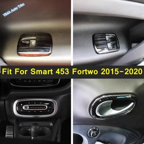 Inner Handle Bowl / AC Vent Outlet / Armrest Window Glass Lift Cover Trim Stainless Steel Fit For Smart 453 Fortwo 2015 - 2020