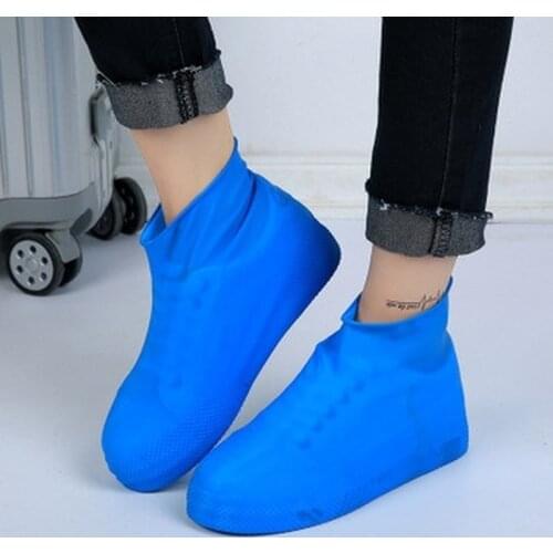 1 pair Waterproof Shoe Covers Fashion Rain Boots Women Outdoor Non-Slip Silicone Shoe Covers Man Reusable Rubber Boots