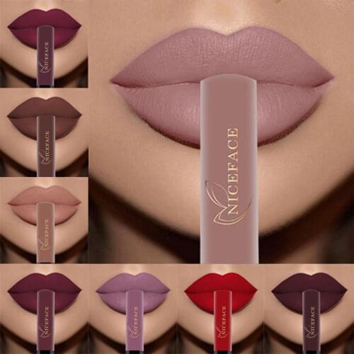 Waterproof Matte Liquid 24 Colors Lipstick Long Lasting Lip Gloss Tint Nude Red Purple Lip Gloss Woman Makeup Cosmetics
