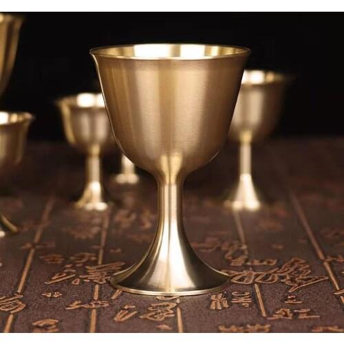 1/2pcs Metal Lamp Cups Beverage Gold For Bar Family Party Wine Cup Chalice Metal Texture Of Alcoholic Container Goblet Glass