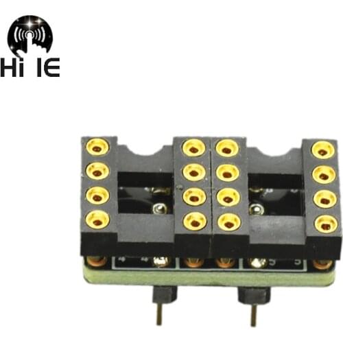 1Piece HiFi Audio High-end Single Op Amp to Dual Op Amp Socket Op amp Adapter IC Sockets DIP8 8Pins Connector DIP Socket