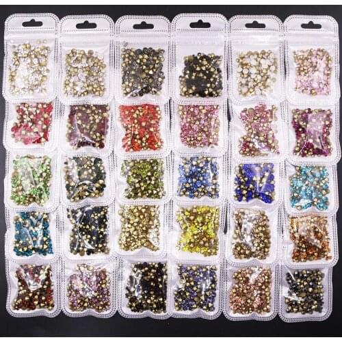 300pcs/Bag Mix size Rhinestones pointed foiled back Glass strass chatons stone czech crystal Nail Art rhinestone DIY Stones