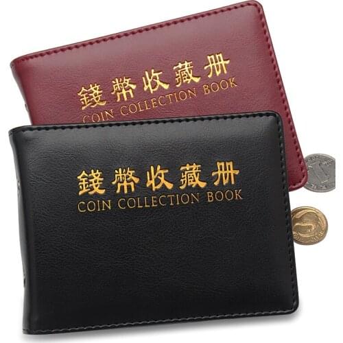 New 10 Pages 60 Pockets PU Leather Album Coin Collection Book World COIN STOCK