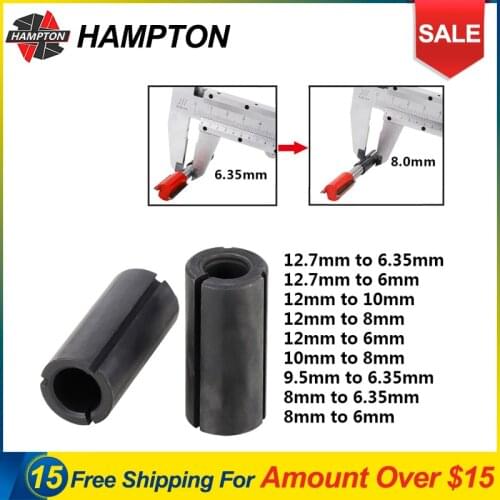 Free Shipping Hampton 1pc Adapter Collet Shank 6/6.35/8/9.5/10/12/12.7mm Milling Cutter Adapters Holder CNC Router Tool Holder