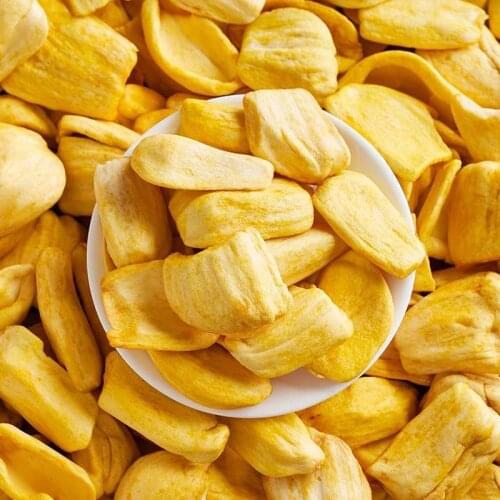 JACKFRUIT FREEZE DRIED FRUITS SNACKS CHUNKS - NON-GMO 100% NATURAL AND ORGANICALLY PROCESSES BAKE MATERIAL CAKE