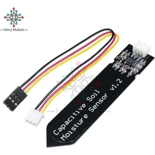 Capacitive Soil Moisture Sensor Not Easy to Corrode Wide Voltage Wire 3.3-5.5V Corrosion Resistant W/ Gravity for Arduino Module