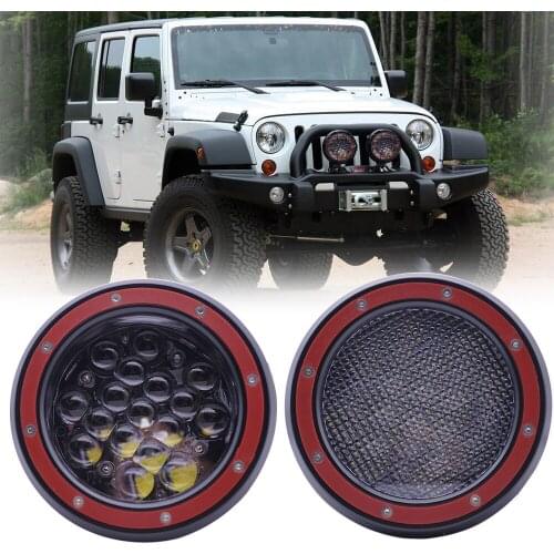 5Inch 5D Round LED Work Light Bar for Tractor Boat Offroad 4x4 Truck Spot/Flood Driving LED Work Light for Jeep ATV UAZ SUV