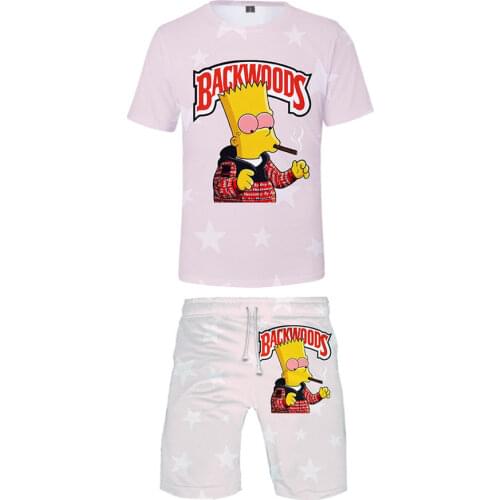 Funny Foods Backwoods Honey Berry Two Pieces Sets Men 3D T Shirts+Shorts Suit Men Summer Tops Tees fashion Tshirt Men Clothing