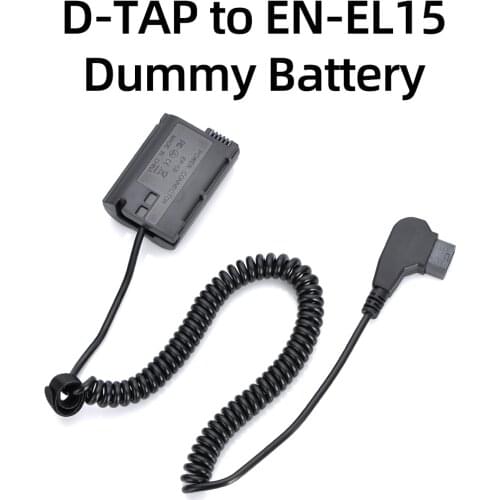 KingMa D-TAP to EN-EL15 Dummy Battery Fully Decoded For Nikon D600 D610 D750 D780 D810 D800 D810 D850 D7000 D7100 D7200 D7500