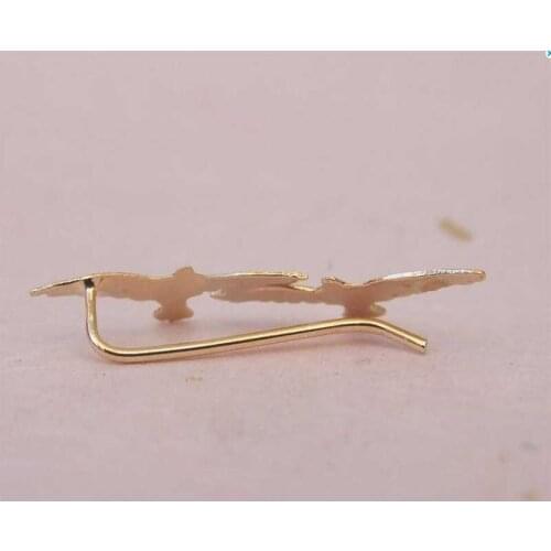 Korean Fashion Womens Fashionable Gold Leaf Clip Earrings, No need to Punch Punk Rock Retro Girl Jewelry Gift Designer Jewelry