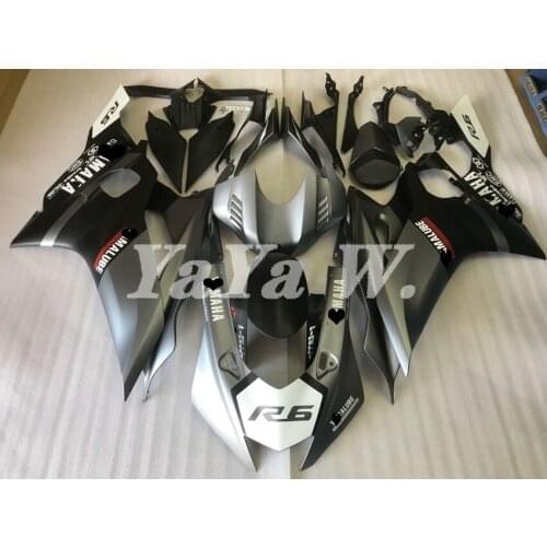 Motorcycle fairing good kit For YAMAHA YZF R6 2017 2018 2019 2020 bodywork silver gray color