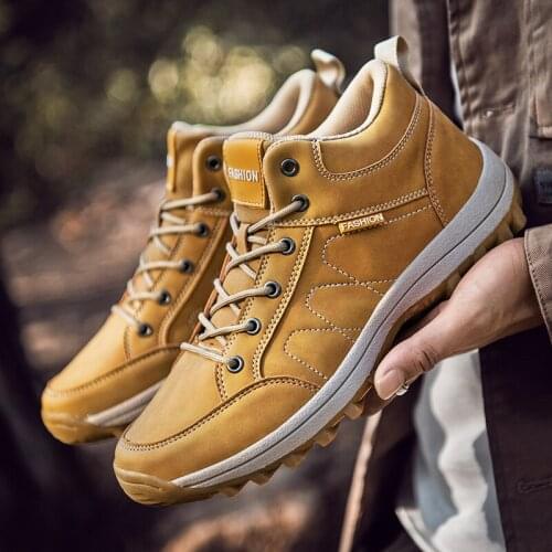 Men boots 2020 Autumn Winter boots Comfortable vintage High Quality designer Ankle boots Fashion Sneakers Men Shoes