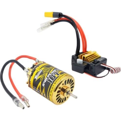 Rocket 540 Plus V2 Climbing Car Power Set 11T 13T 16T 20T Brushed Motor+Brushed 80A Plus V2 ESC Kit For 1/10 Rc Car Accessories