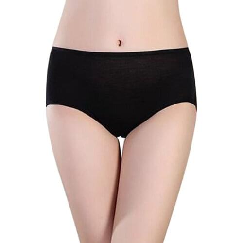 Women Underwear Solid Lingerie Briefs Menstrual Period Lengthen The Broadened Underwear Health Seamless Panties Plus Size