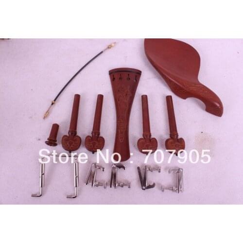New 4/4 violin parts jujube,tuner peg chinrest tailpiece tail gut endpin #W11-1