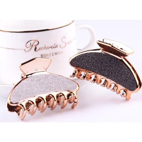 New fashion Shining Girls Hairpins Crab Hair Claw Clamp Women Barrettes Scrub Hair Clips Hair Accessories Headwear