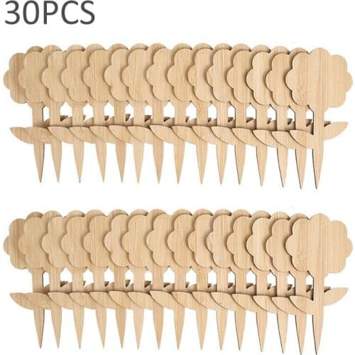 New Arrivals 30pcs Wooden Herb Plant Pot Blackboard Garden Seed Flower Labels + Pen Set Plant Label Gardening Accessories