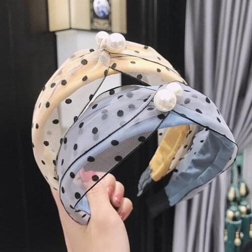 Knotting Hoop Fashion Wild Headwear New Women Hair Hoop Brand Bear Dot Girl Hairbands For Lady Beauty Straw Hair Accessories