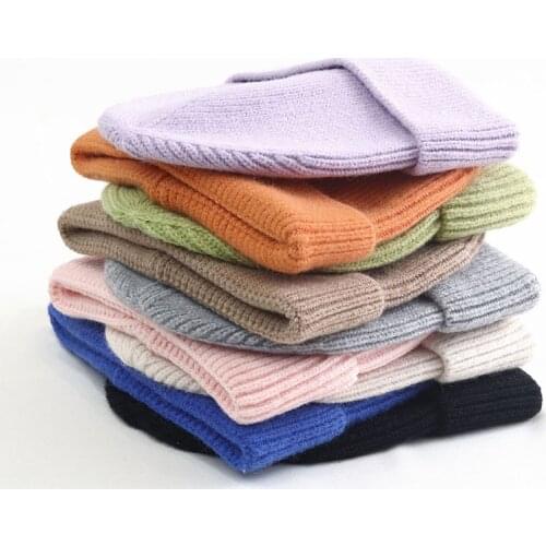 VISROVER 9 colorways Autumn unisex solid 100% acrylic winter beanies best match bonnet acrylic woman Warm winter skullies gift