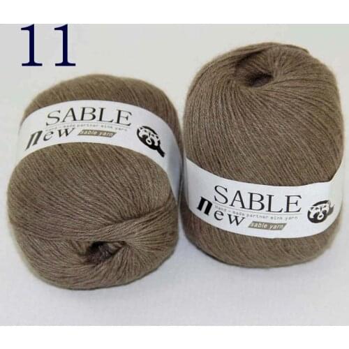 Sale 2*50gr Super Soft Pure Sable Cashmere Wrap Shawls Hand Knit Wool Crochet Yarn 243-11 Coffee