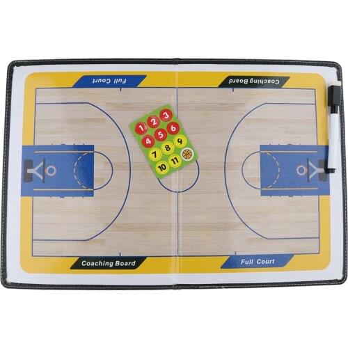 Basketball Strategy Coaching Clipboard/Basketball Training Board with Wipe Pen Eraser and Magnets, Practical and Reliable