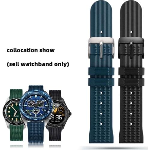 Rubber watchband for S-eiko 007 gear S2 S3 Hua wei watch2 pro wristband Sport Diving silicone Replace Strap Wrist Belt