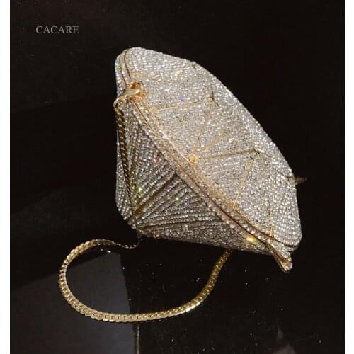Luxury Women Handbage Parties Bling Money Purse Full Shinny Rhinestones Covered Shoulder Bag Retro F2501 CACARE
