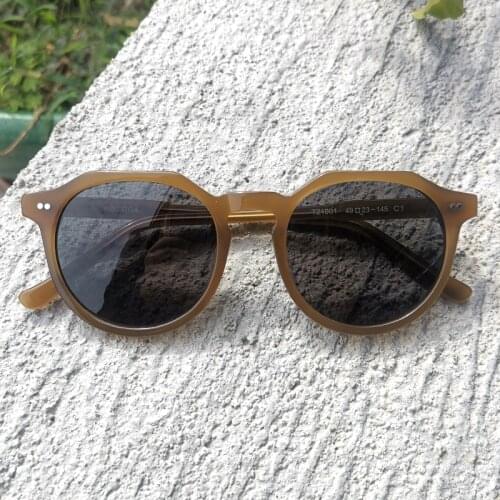 Acetate Brown 2021 Retro Fashion Sunglass for Women or Men Top Quality From Optical Manufactory Summer Sunglasses Women Men