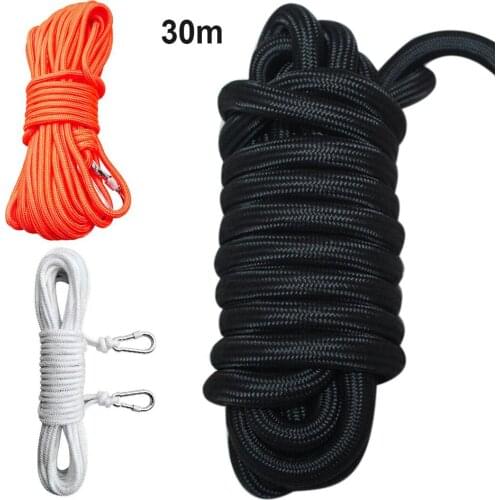 DIA 6MM 30m Canoe Buoyant Rescue Line Safety Buckle Water Salvage Floating Life Rope for Outdoor Survival resure hanting fishing