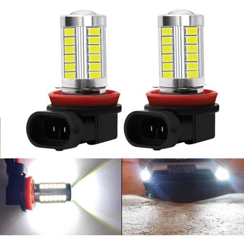 2pcs H8 H11 LED Bulbs Fog Lights for Renault Clio Logan Megane 2 3 Koleos Scenic Card keychain Case