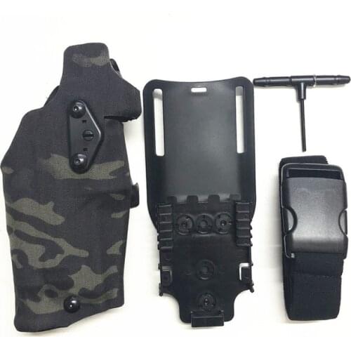 TMC Tactical Glock17/18/19 Pistol Holster X300 Light-Compatible & QL Mount Holster Panel Adapter Leg Shroud Drop Free Shipping