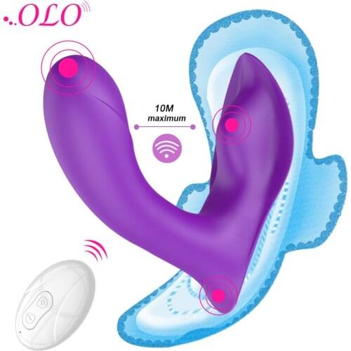OLO 10 Speed Remote Control Wearable Dildo Vibrator Sex Toy for Women Clit Vagina Stimulate Female Masturbator Panties Vibrator