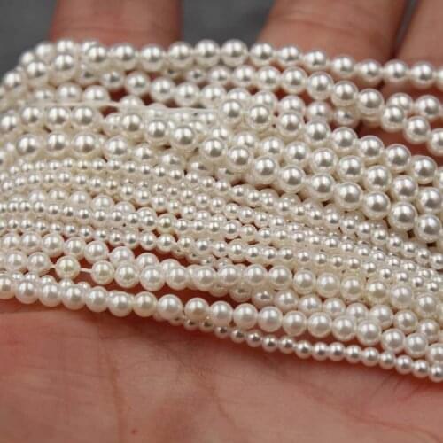 White Color 2-16mm Size Nice Quality South Sea Oyster Shell Pearls Strand Loose Pearls, 10pcs/lot