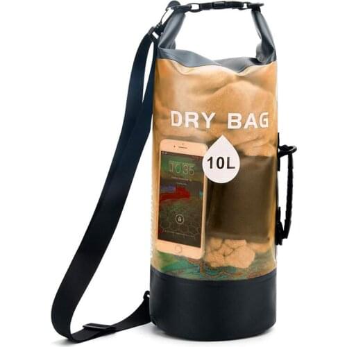 Women Swimming Trekking Bag Waterproof Dry Bag Outdoor Sports Backpack PVC Transparent Bucket Drift Bag Swimming Storage Blosa