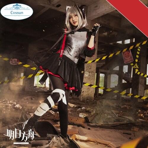 Game Arknights W Medic Black Uniform Suit Cosplay Costume Dailydress Halloween Outfit For Women 2020 New
