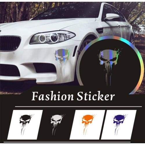 22*15cm Punisher Skull Sticker 3D Car Stickers and Decal Car Blood Vinyl Reflective Sticker Car Styling Accessories Stickers