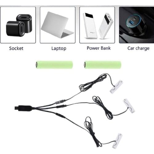 3in1 AA Battery Eliminator USB Power Supply Replace 1-4pcs1.5V AA Batteries for Clock Toys Holiday Lights Gameboy Radio