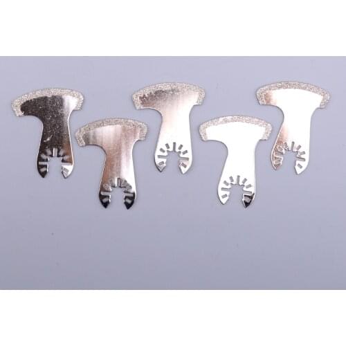 5pcs Universal Oscillating Multi Tool Diamond Segment Swing Grit Grout Saw Blade Silver