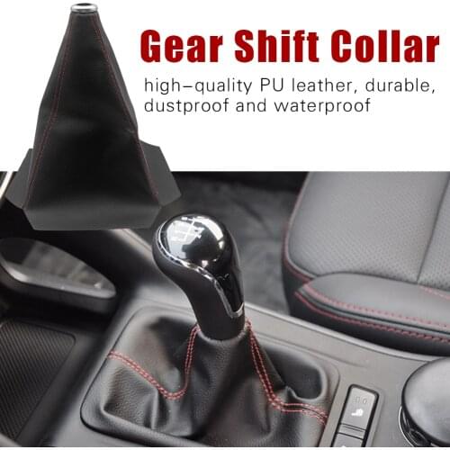 Car Styling Accessories Shift Knob Universal PU Leather Car Gear Shift Collar Shifter Stick Gaiter Boot Knob Cover