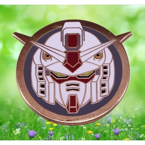 Gundam Mecha giant robot Enamel Pin RX 78 weapon for the Earth Federation badge Japanese Anime fanatic brooch