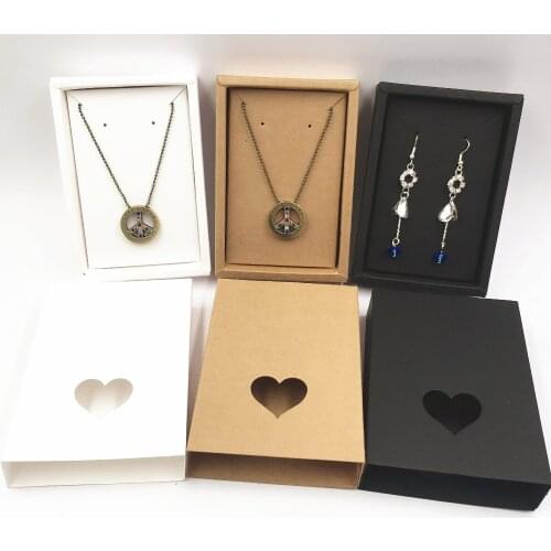 50Set 11.5x8x2.2cm Jewelry paper Gift Boxes Package Carry Case Display necklaces card and earrings card for packing gift box