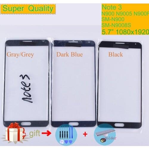 For Samsung Galaxy Note 3 Note3 N900 N9005 N900F Touch Screen Front Glass Panel TouchScreen Outer Glass Lens NO LCD Replacement