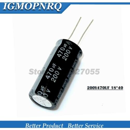 5pcs electrolytic capacitor 200V470UF 18*40 volume 470UF 200V 18*40MM 200V470UF