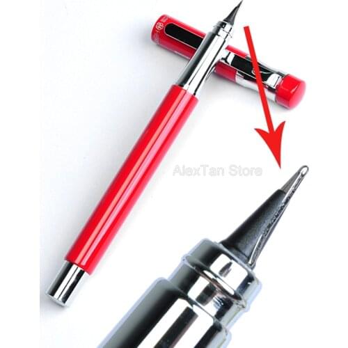 Hero Elegant 0.5mm Iridium Nib Steel Red Fountain Pen 360 Degree Inking Pens Office Home School For Unique Style Pen