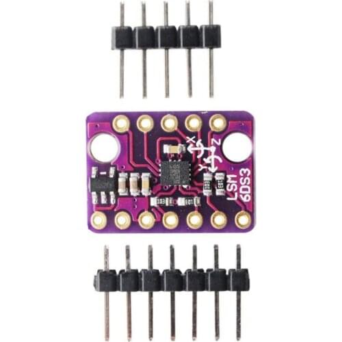 GY-LSM6DS3 LSM6DS3 Accelerometer Gyro Embedded Digital Temperature Sensor Module SPI IIC I2C Interface Module 8kb FIFO Buffer 5V