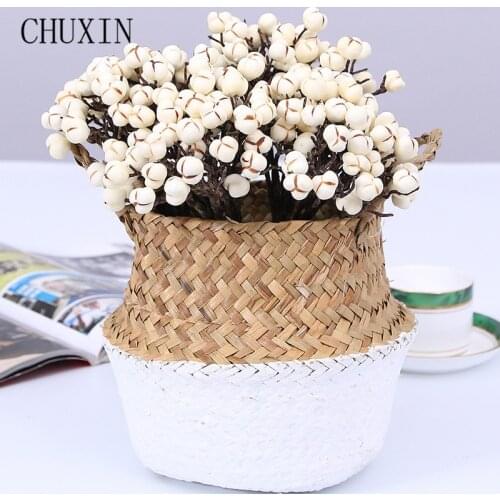 12pcs Artificial Berries Flower Bunch Christmas Fruit Berry Decoration Wedding Home Table Small flowers Plants Photography props